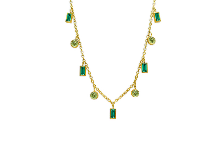 Isla Anacapri Lush Green Gold Necklace