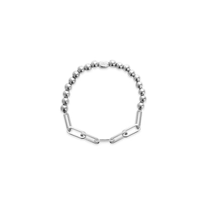 Isla Waterproof Silver Ball & Chain Bracelet