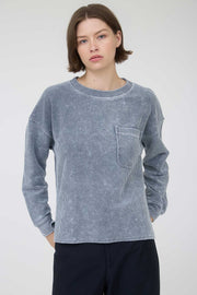 Cozy Pocket Rib Knit Top