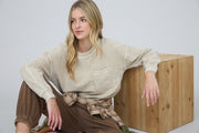 Cozy Pocket Rib Knit Top