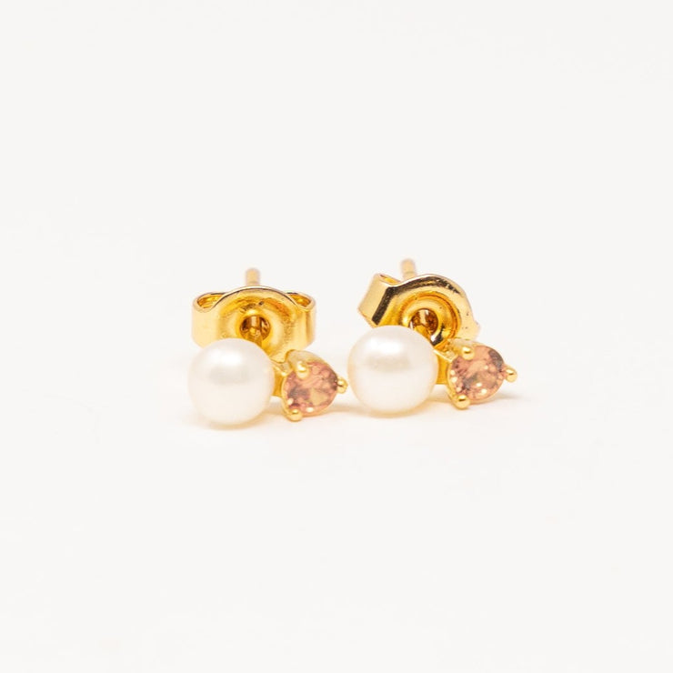 Birthday Pearl Stud Earrings