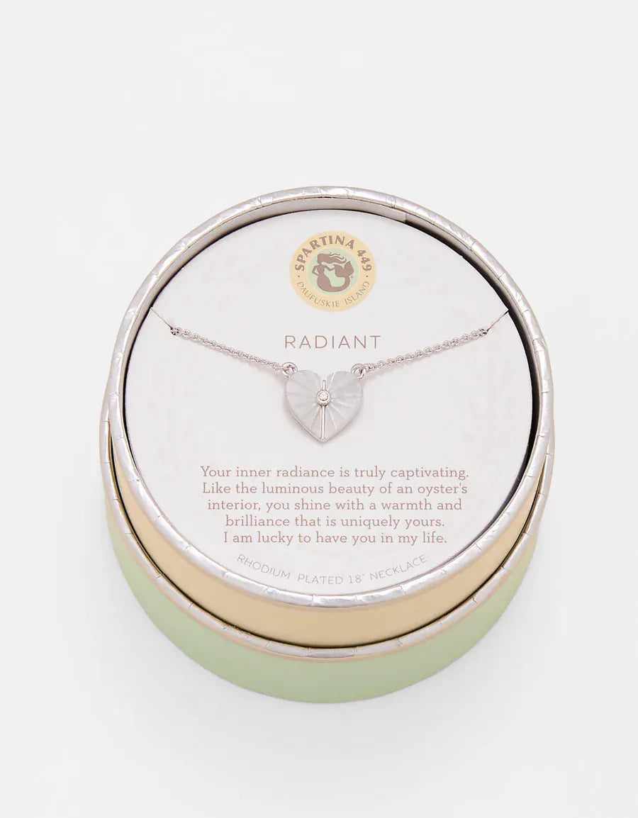 Spartina 449 Se La Vie Radiant/Mother of Pearl Heart Necklace