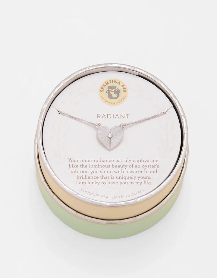 Spartina 449 Se La Vie Radiant/Mother of Pearl Heart Necklace