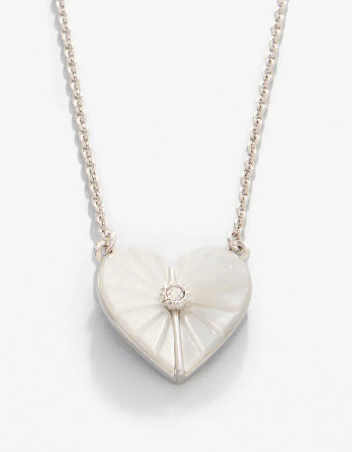 Spartina 449 Se La Vie Radiant/Mother of Pearl Heart Necklace