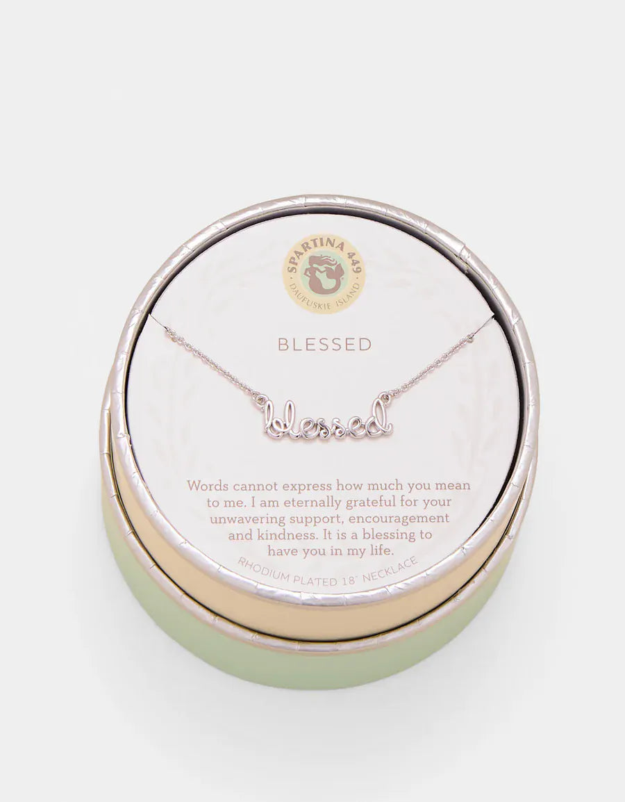 Spartina 449 Sea La Vie Blessed Script Necklace