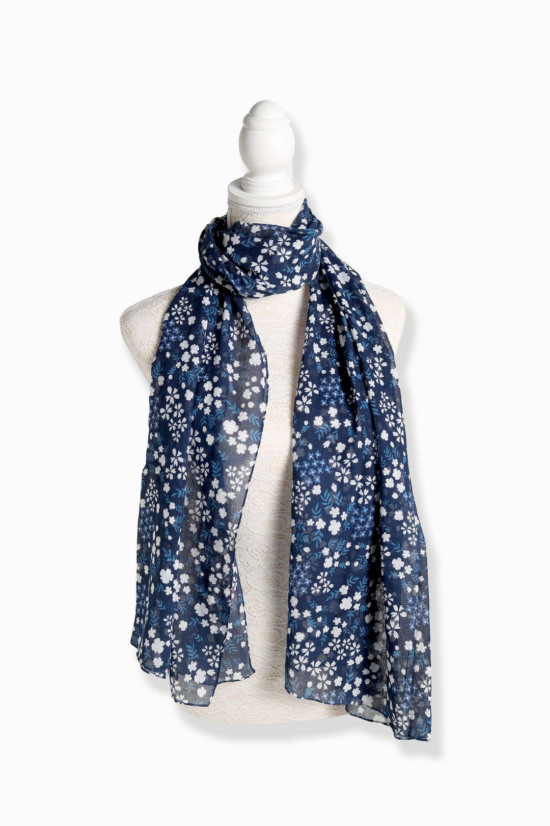 Blue Sakura Scarf – Lightweight Soft Wrap