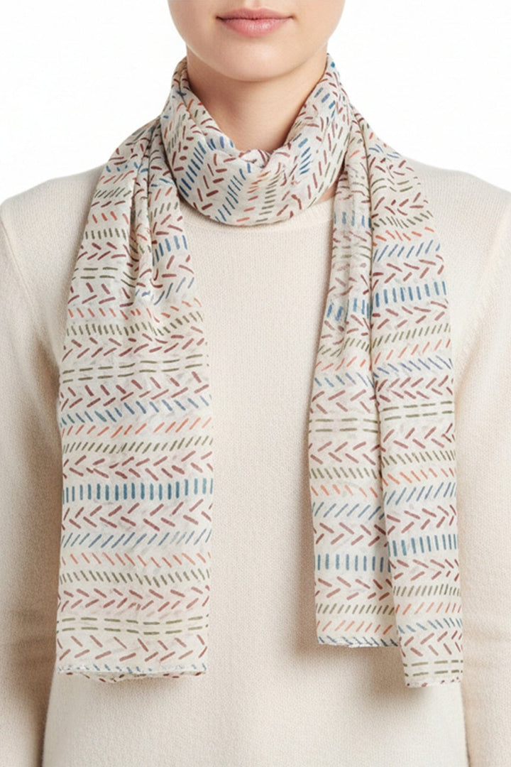 Geometric Print Scarf – Lightweight Soft Wrap