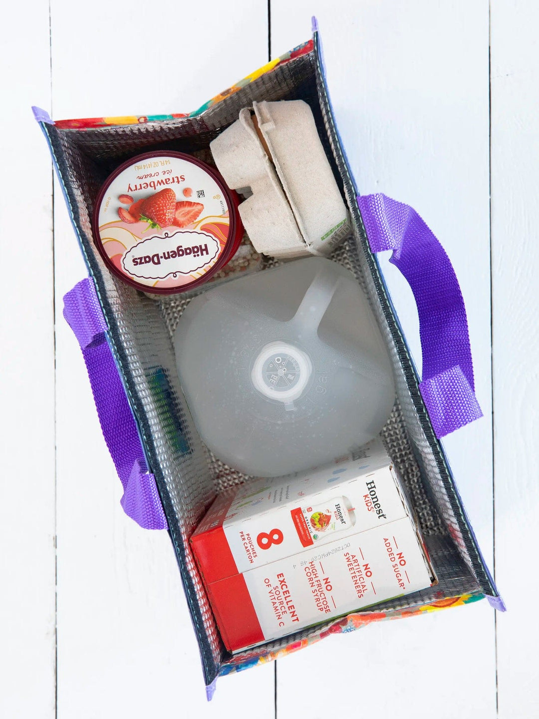 Dusty Blue Insulated Cooler Tote