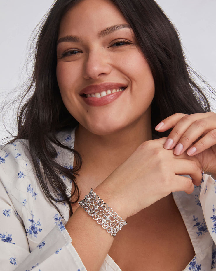 Kendra Scott Krista Lace Cuff Bracelet in Silver