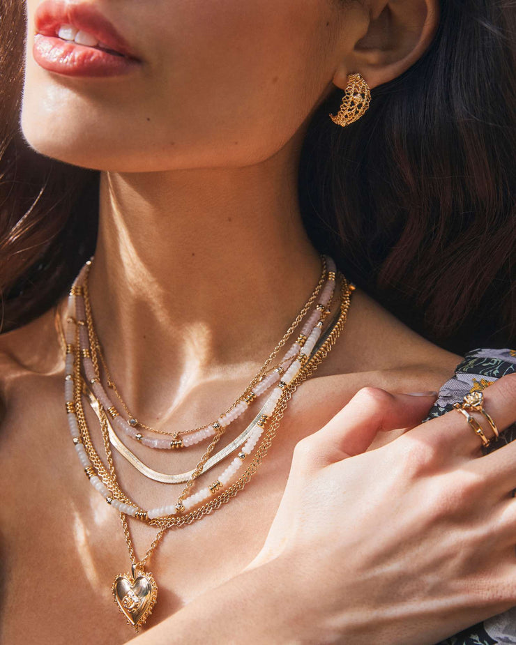 Kendra Scott Krista Lace Huggie Earrings in Gold