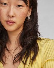 Kendra Scott Krista Lace Huggie Earrings in Silver
