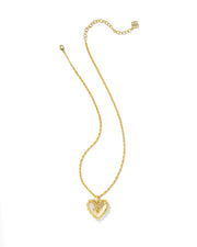 Kendra Scott Mallory Rose Locket Gold Necklace in Gold