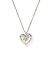 Kendra Scott Mallory Rose Locket Silver Necklace in Silver
