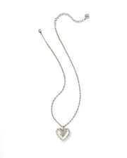 Kendra Scott Mallory Rose Locket Silver Necklace in Silver