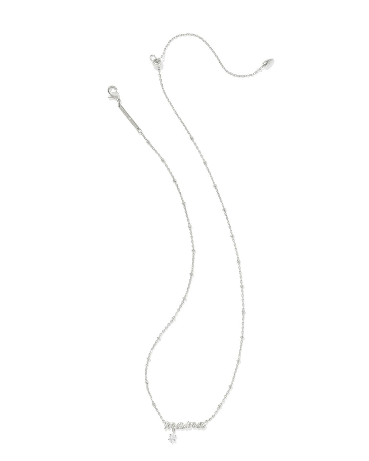 Kendra Scott Mama Crystal Necklace in Silver