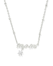 Kendra Scott Mom Crystal Necklace in Silver