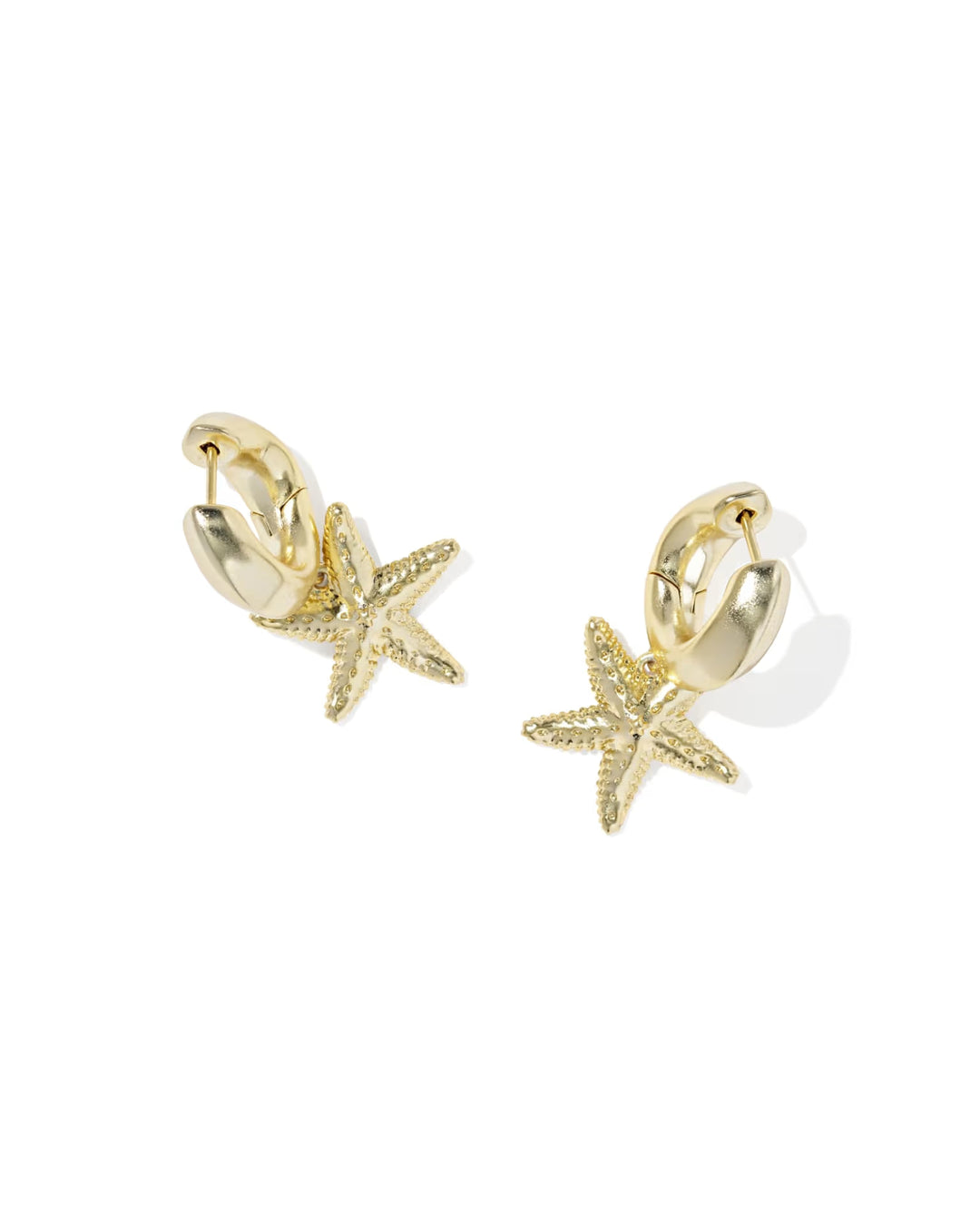 Kendra Scott Parker Starfish Gold Huggie Earrings