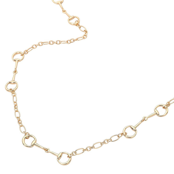 Linked in Horsebit Necklace