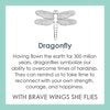 Lola Dragonfly Pendant - Gold Alpine White