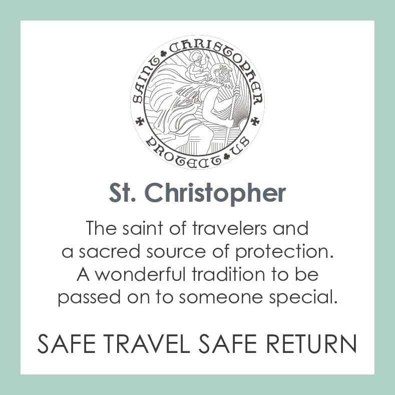 Lola St. Christopher Pendant - Oxy Silver