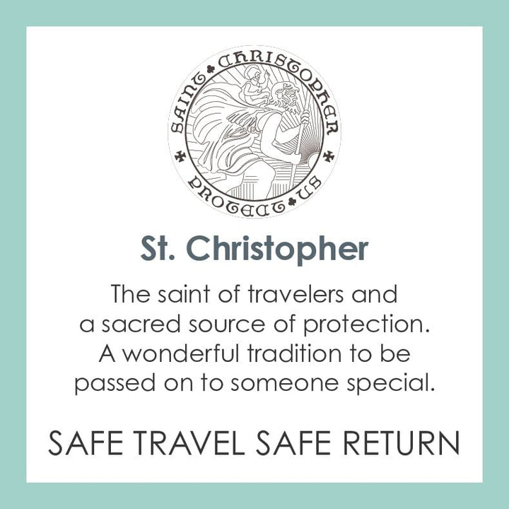 Lola St. Christopher Pendant - Oxy Silver