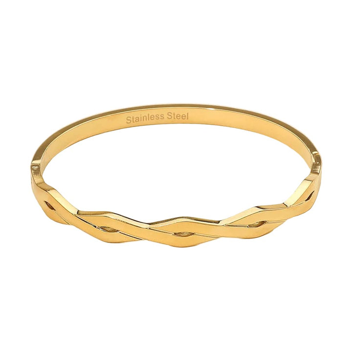 Twist Cutout Hinged Bangle