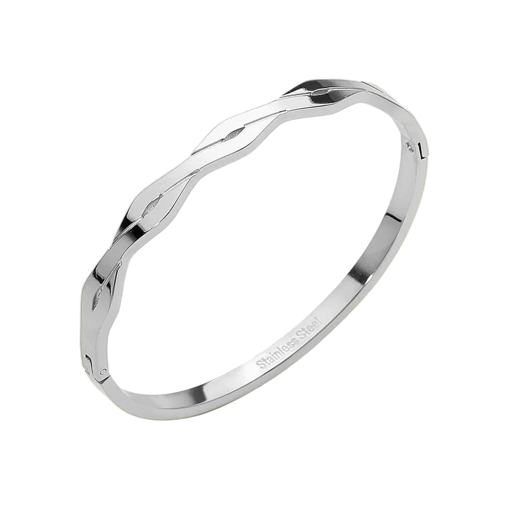 Twist Cutout Hinged Bangle
