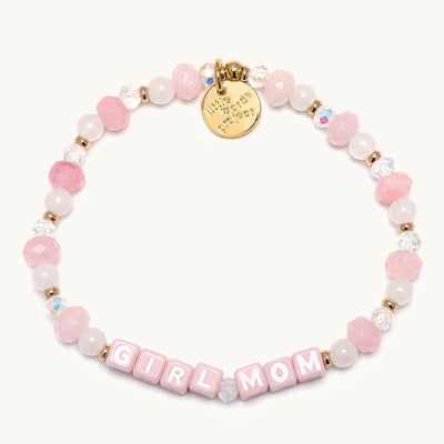 Little Words Project Pink Girl Mom Bracelet