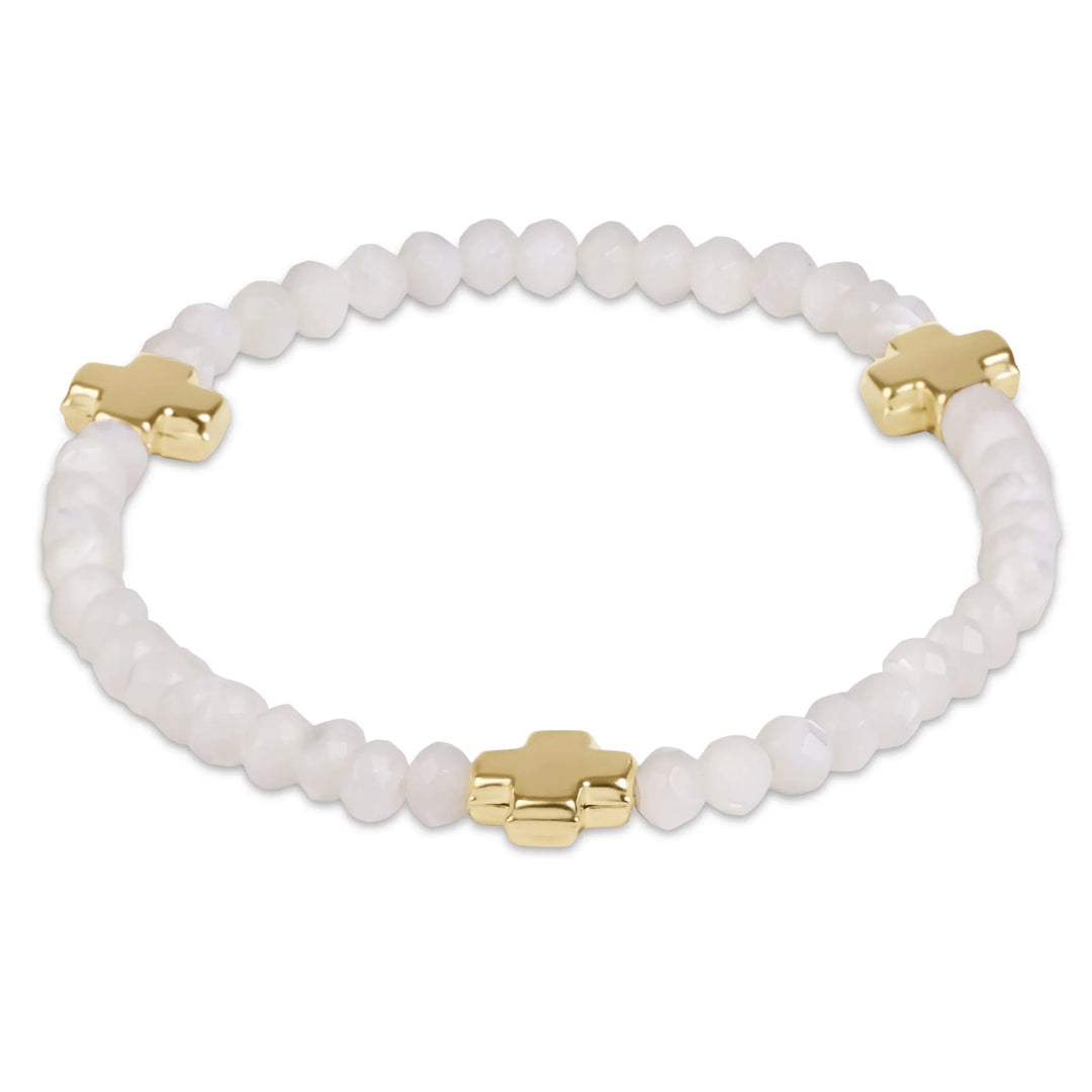 Enewton Signature Cross Gold 4mm Gold Filled Gemstone Bracelet - Mother of Pearl Enewton Signature Cross Gold 4mm Gold Filled Gemstone Bracelet - Mother of Pearl Bracelet