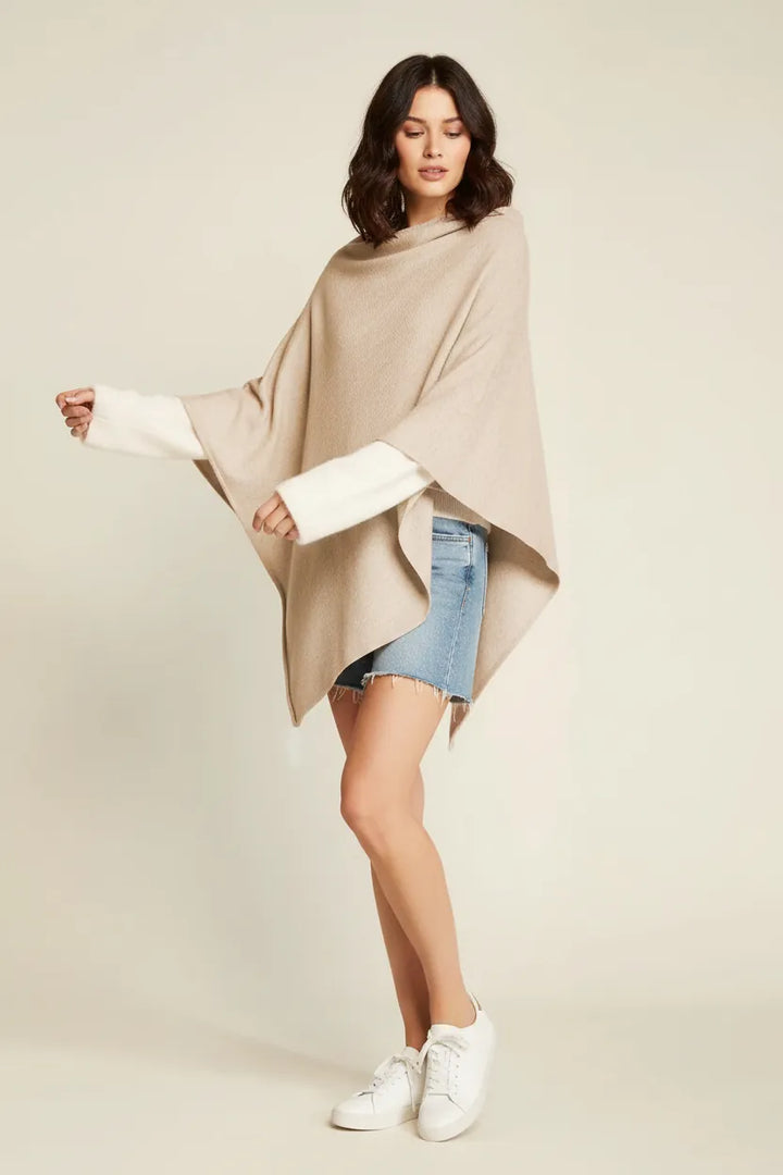Lightweight Triangle Poncho – Soft Knit Everyday Wrap