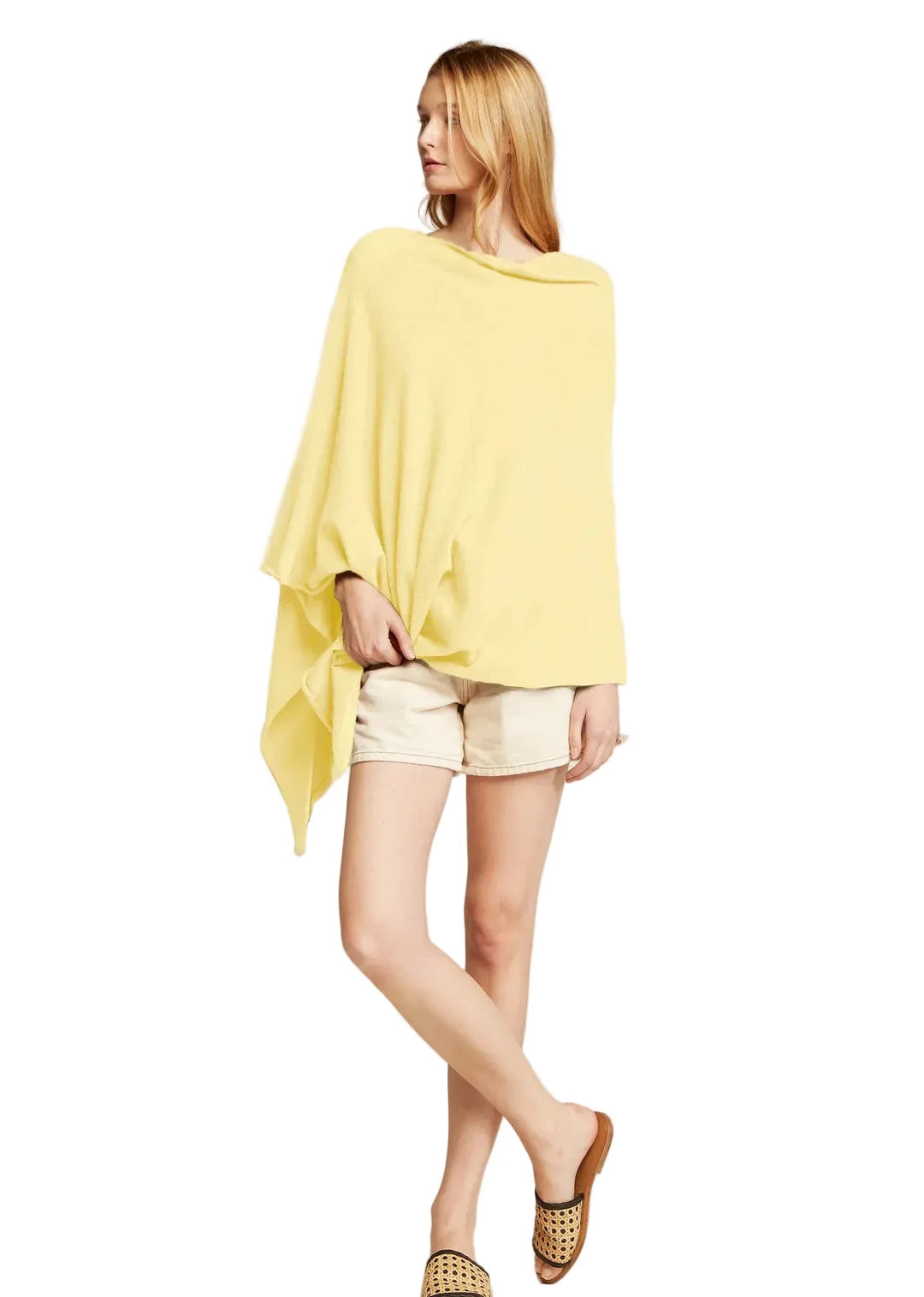 Lightweight Triangle Poncho – Soft Knit Everyday Wrap