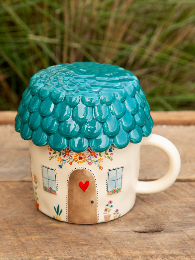 Natural Life Cozy Cottage Lidded Mug