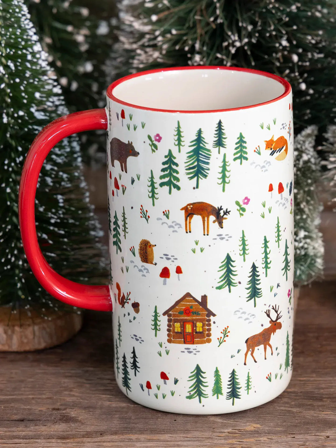 Cup of Cozy Woodland Latte Mug Cup of Cozy Woodland Ceramic Latte Mug, 16 oz Home