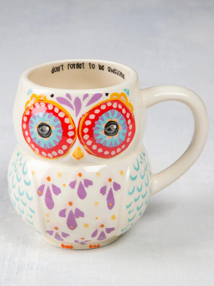Natural Life Owl Folk Mug