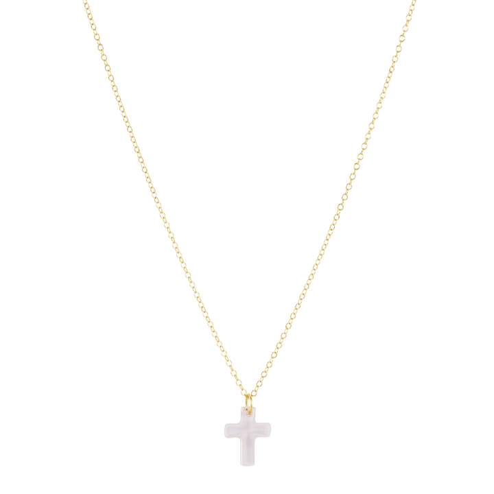 Enewton Gold Blessed Crystal Cross Charm Necklace