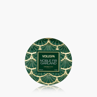 Voluspa Noble Fir Garland Mini Tin Candle