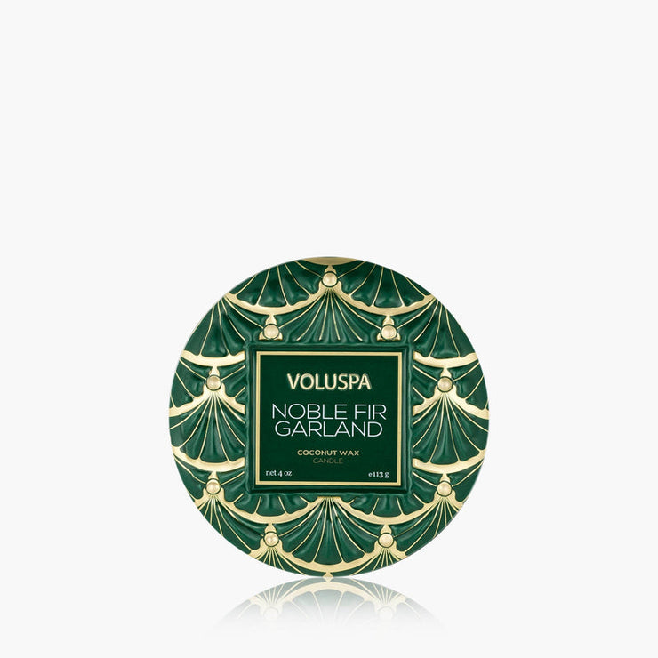 Voluspa Noble Fir Garland Mini Tin Candle