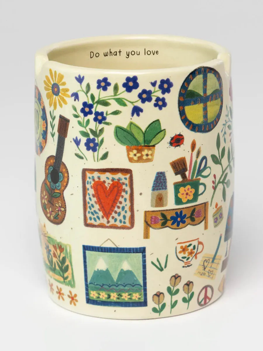 Do What You Love Painters Cup Do What You Love Ceramic Painter’s Cup & Brush Holder Home