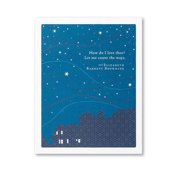 How Do I Love Thee Anniversary Card