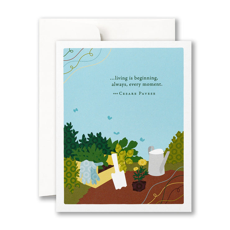 Living Is Beginning Birthday Card
