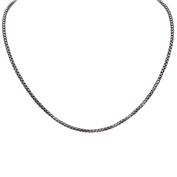 Lola Rounded Box Chain 3mm Necklace - Oxy