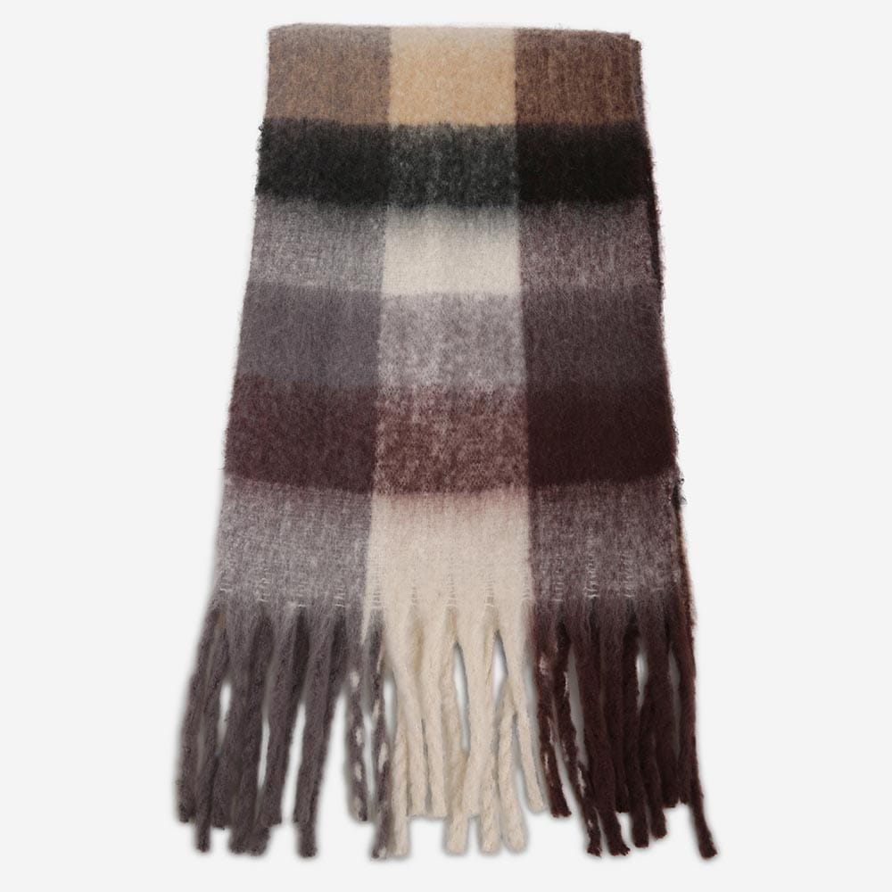Highland Brushed Plaid Fringe Scarf Highland Brushed Plaid Fringe Scarf Scarves