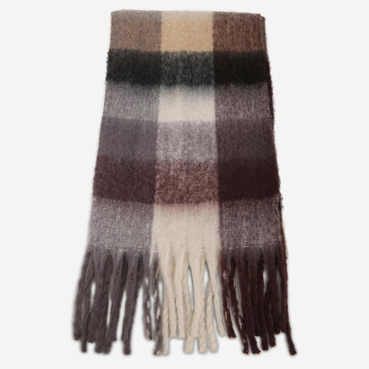 Highland Brushed Plaid Fringe Scarf Highland Brushed Plaid Fringe Scarf Scarves