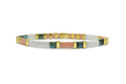 Beautiful Morse Code Tila Beaded Bracelet - Prizeworthy Peach