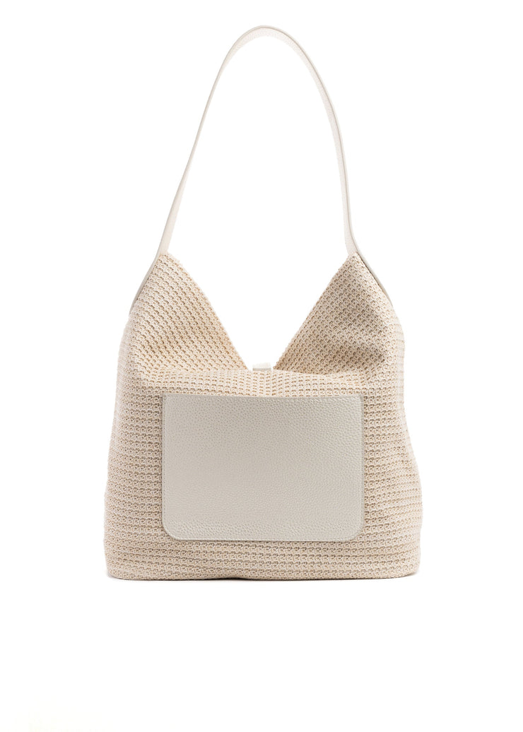 Haute Shore Sandy Beige Raffia Shoulder Bag