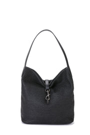 Haute Shore Sandy Black Raffia Shoulder Bag