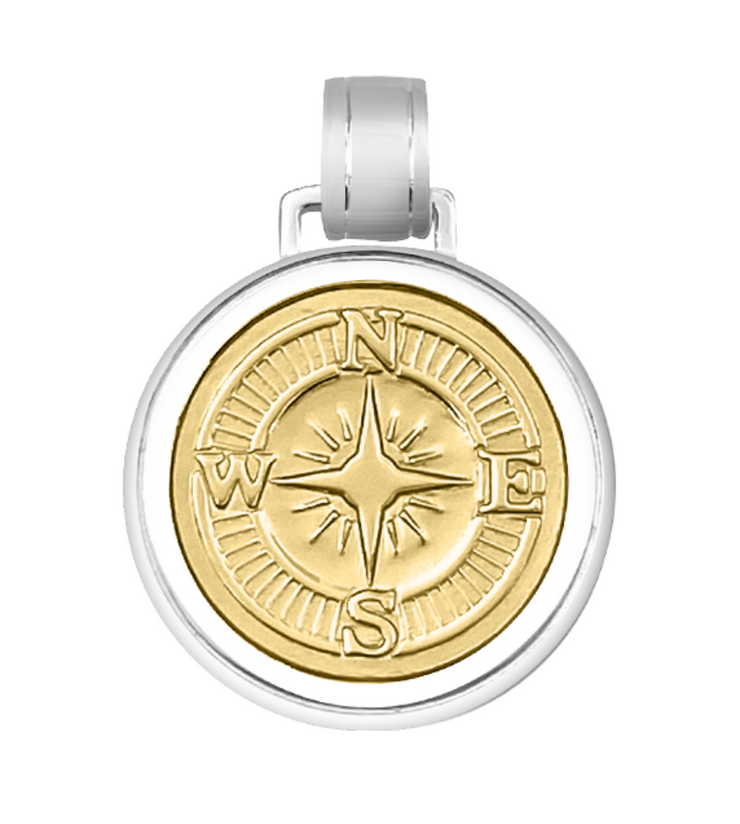 Lola Compass Pendant - Gold Center