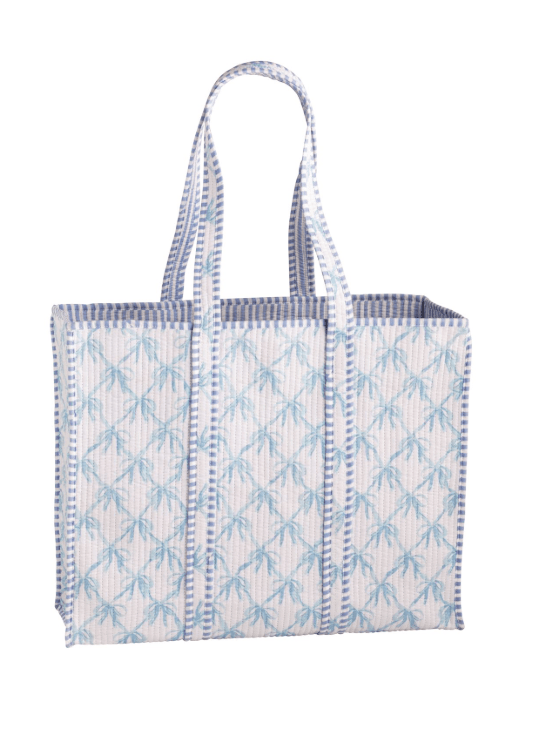 Bow Block Print Tote