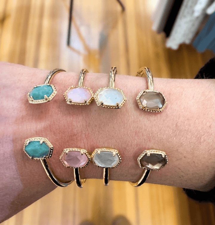 Kendra Scott Daphne Frame Cuff Bracelet - Gold Light Pink Mother of Pearl