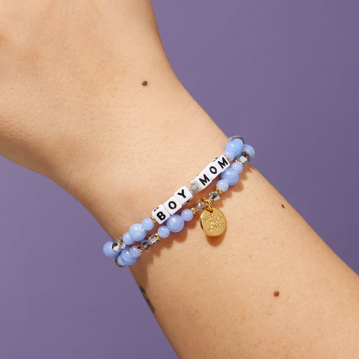 Little Words Project Blue Boy Mom Bracelet